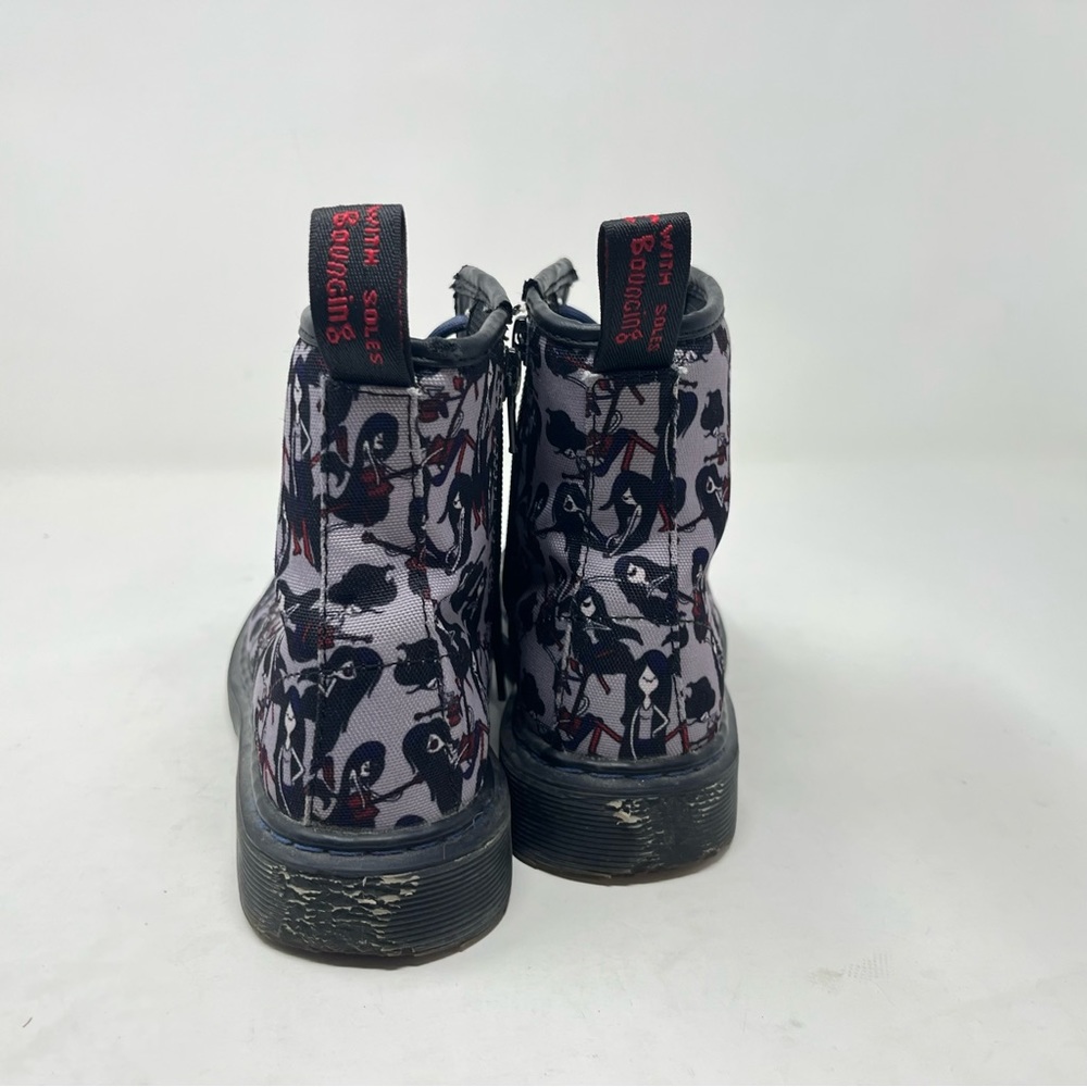 Dr. Martens 3 girl Castel Adventure Time Marceline Boots gray zipper 0695 - Picture 4 of 12